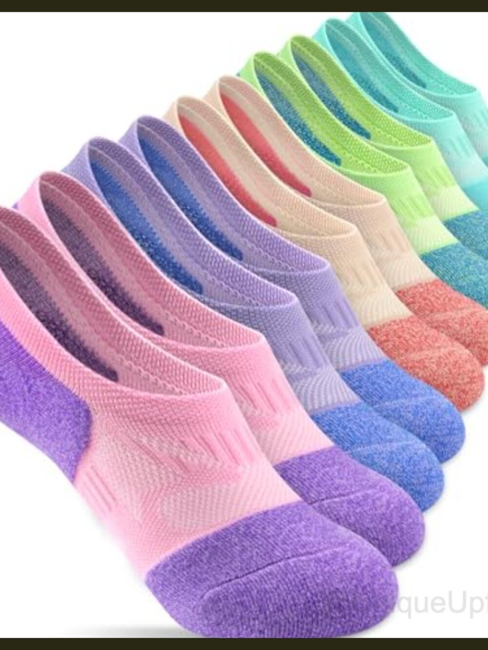 No Show Compression Running Socks Cushioned Athletic Women's 5 Pairs